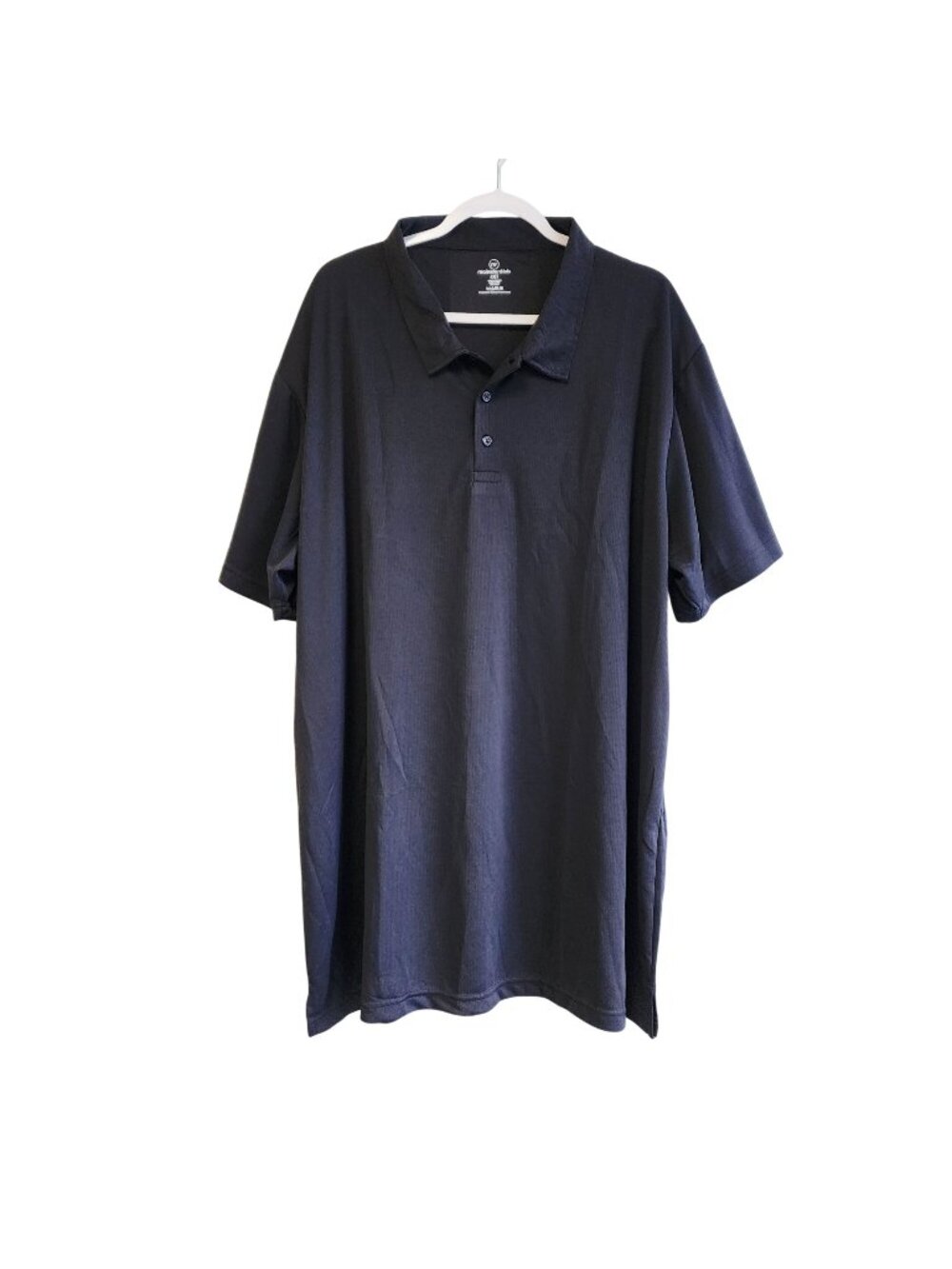 Real Essentials Mens Size 4XT Navy Polo Shirt Short Sleeve Polyester Lightweight